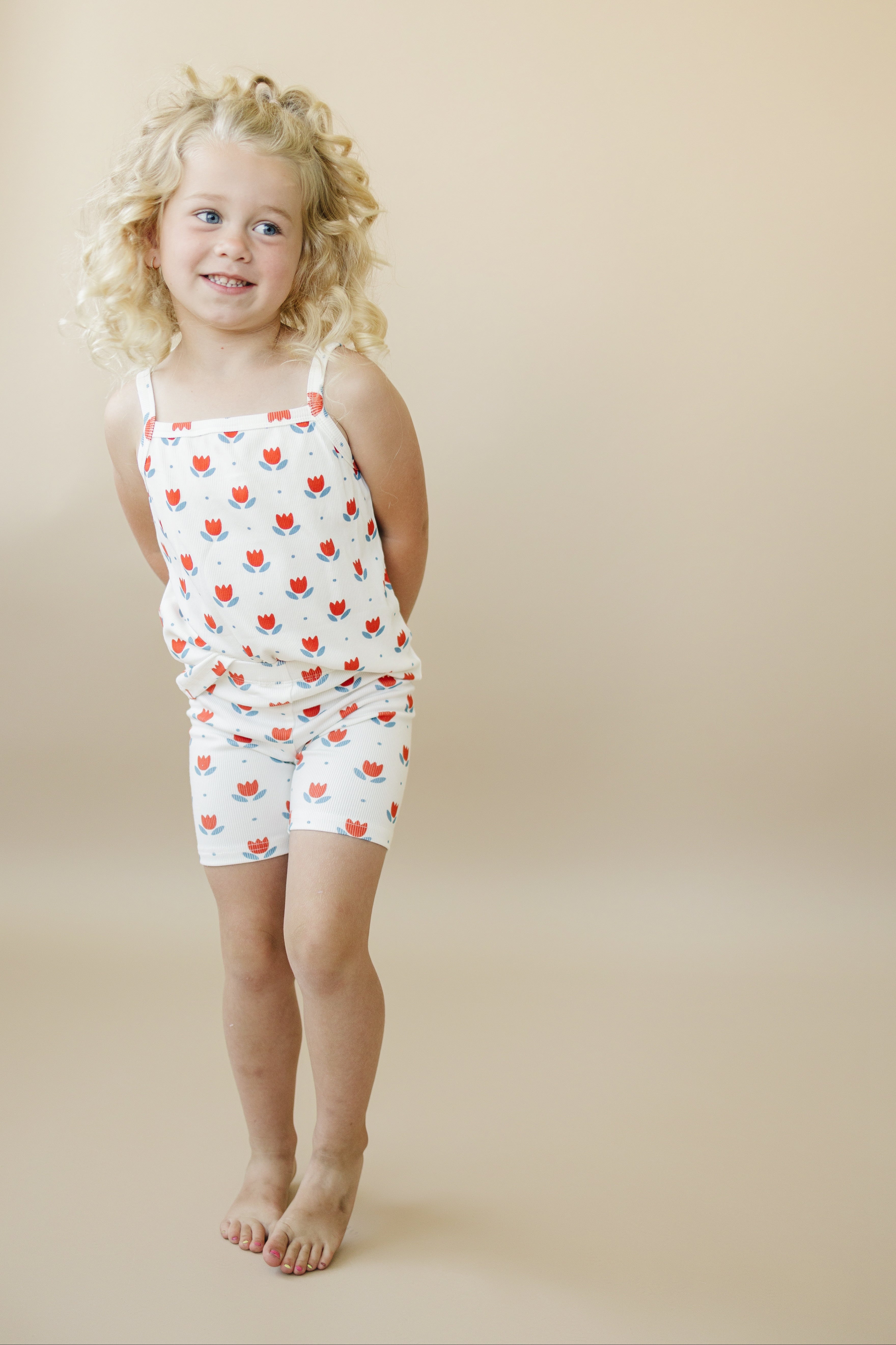 Adorable Tulip Ribbed Tank Set for Girls - 2-Piece