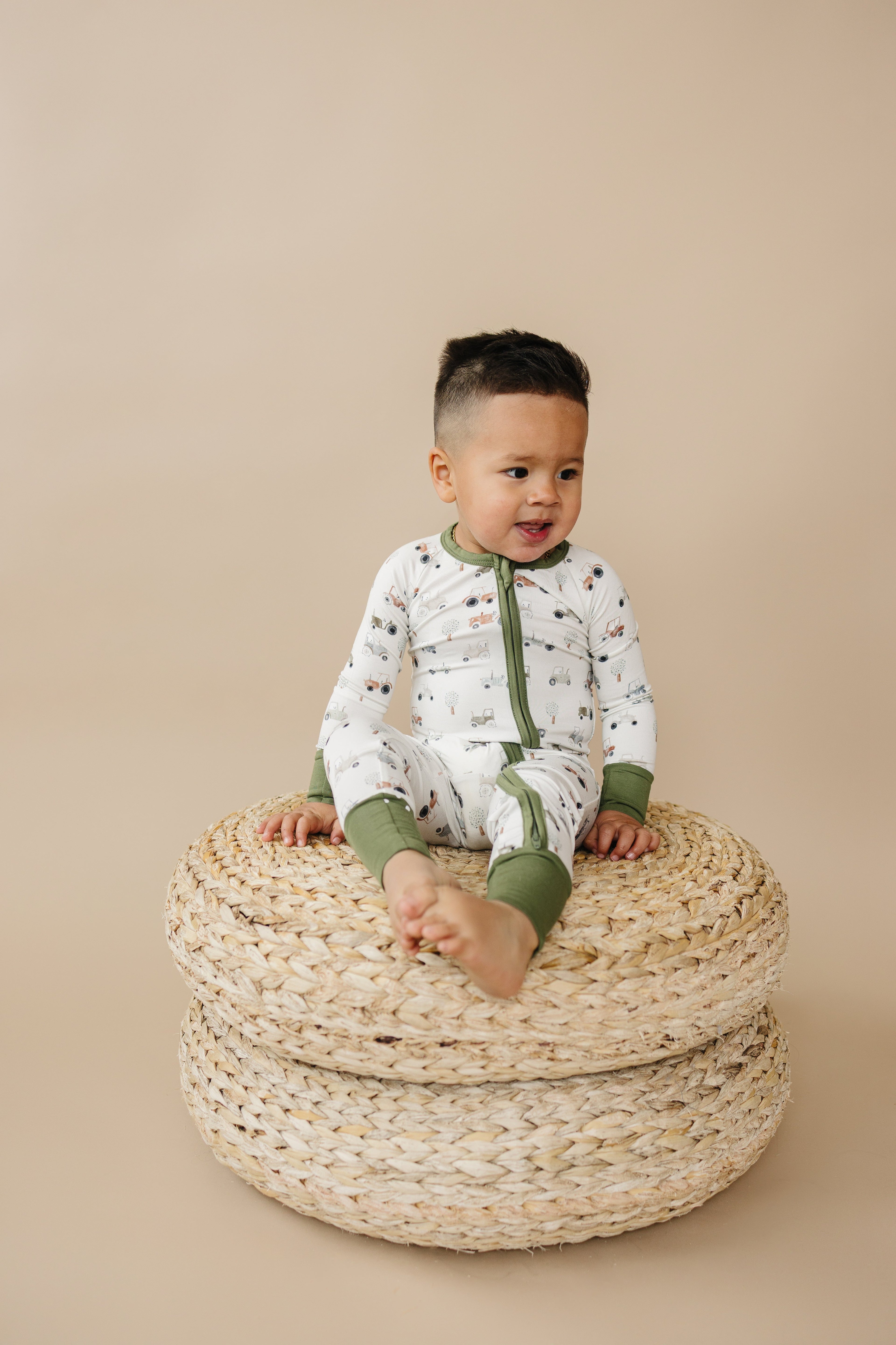 Tiny Tractors Bamboo Zippy Pajamas