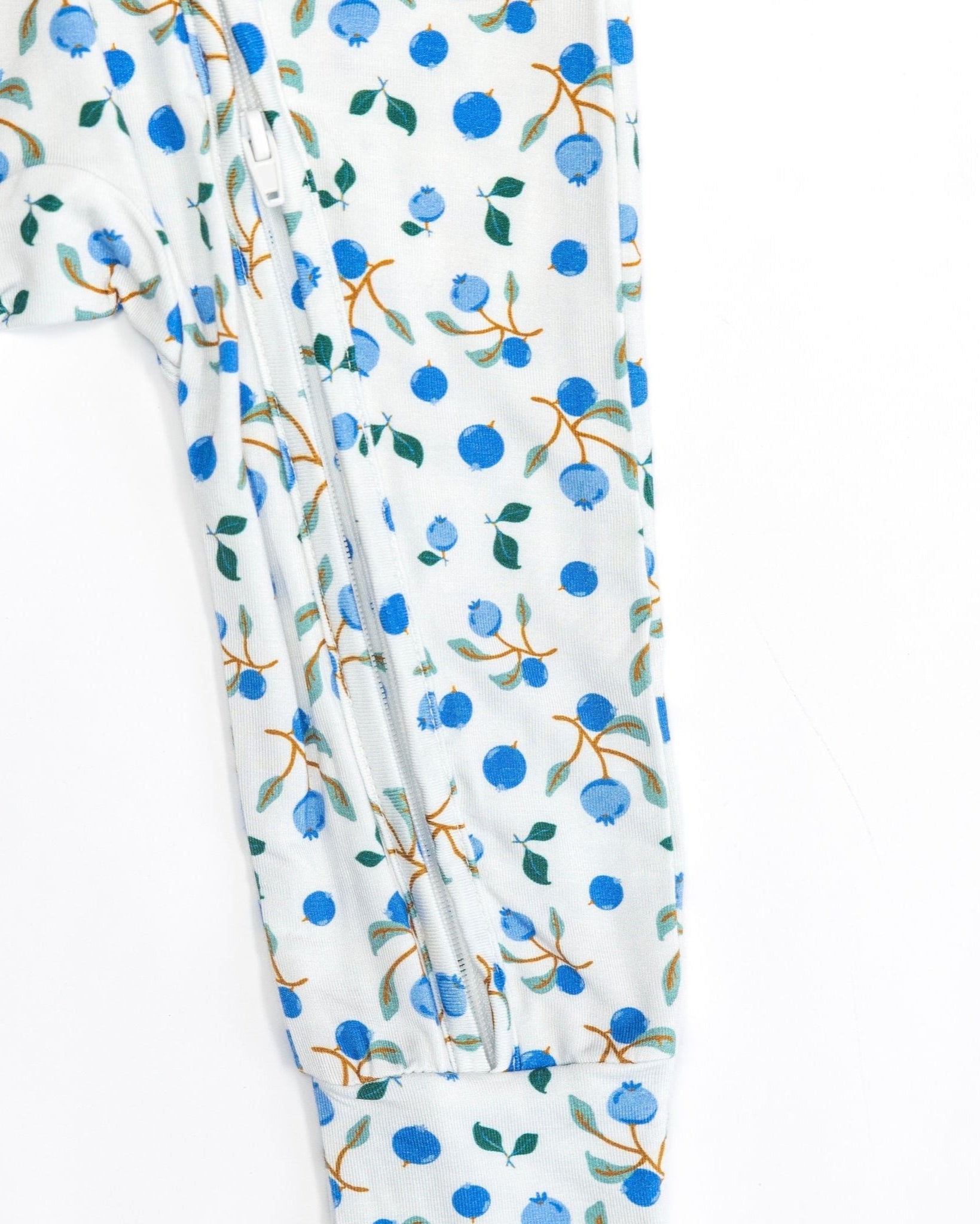 Blueberry Bamboo Zipper Footie for Babies - Snuggly Soft