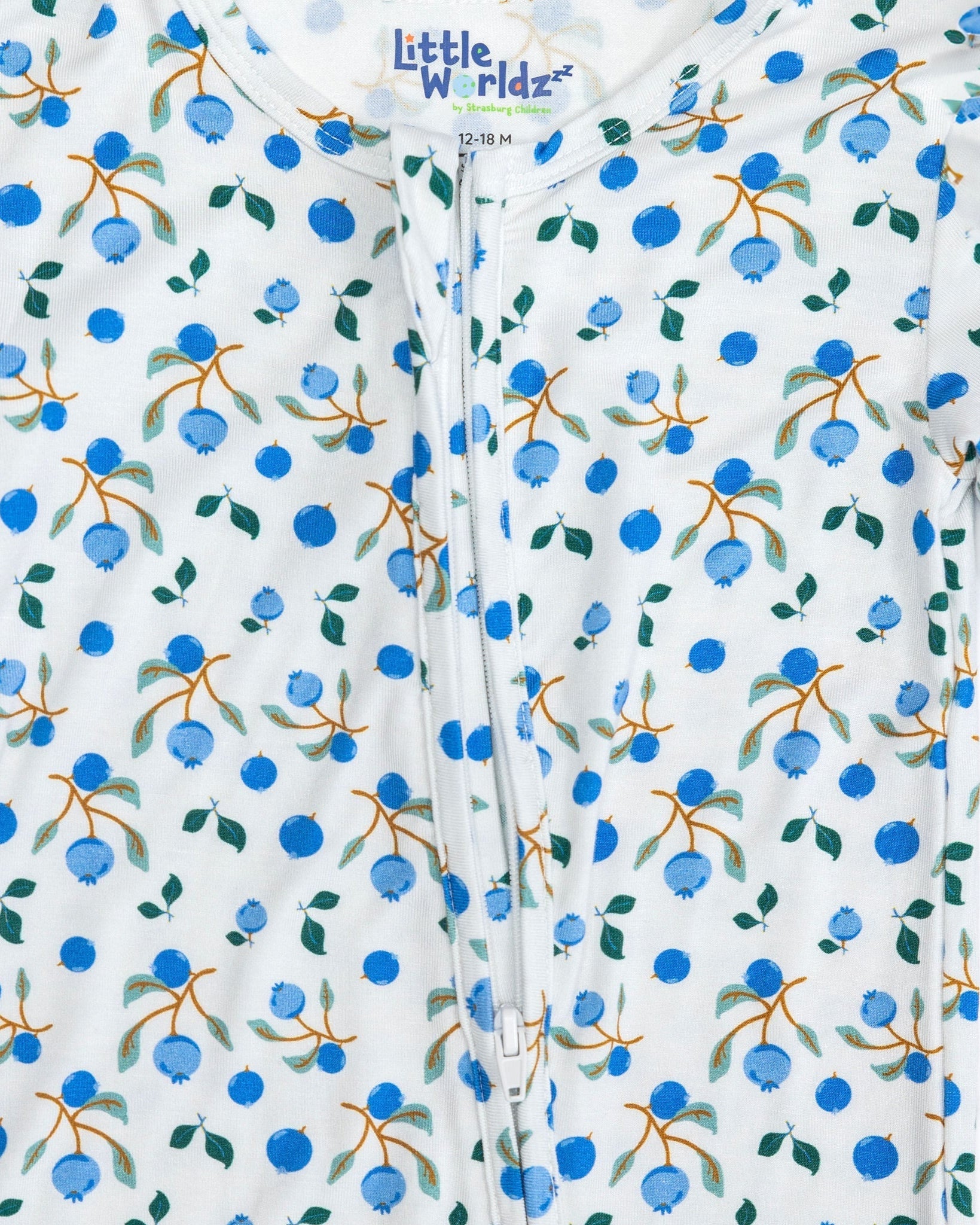 Blueberry Bamboo Zipper Footie for Babies - Snuggly Soft