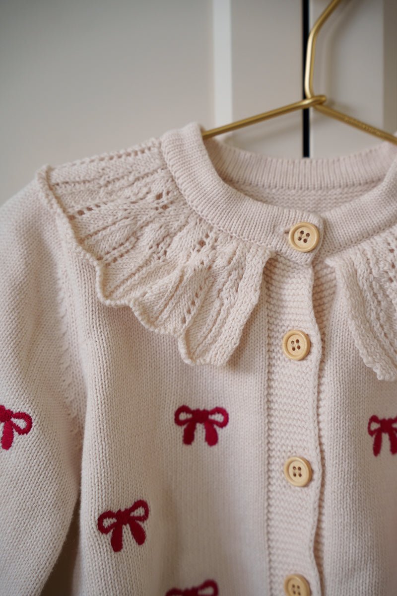 Cozy Knit Cardigan for Girls - Color Block Design