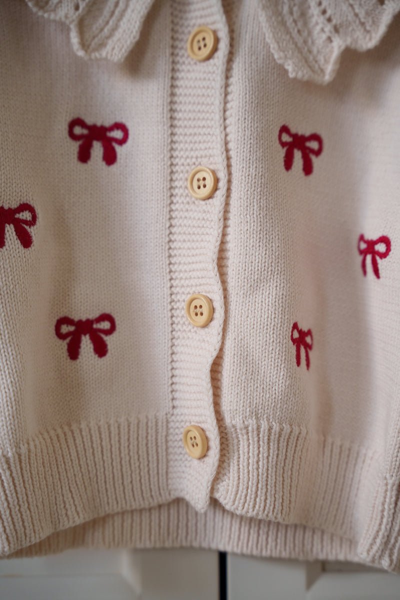 Cozy Knit Cardigan for Girls - Color Block Design
