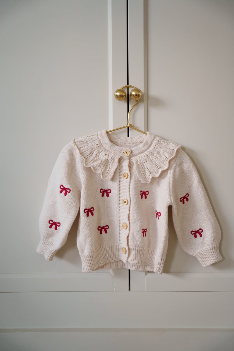 Cozy Knit Cardigan for Girls - Color Block Design