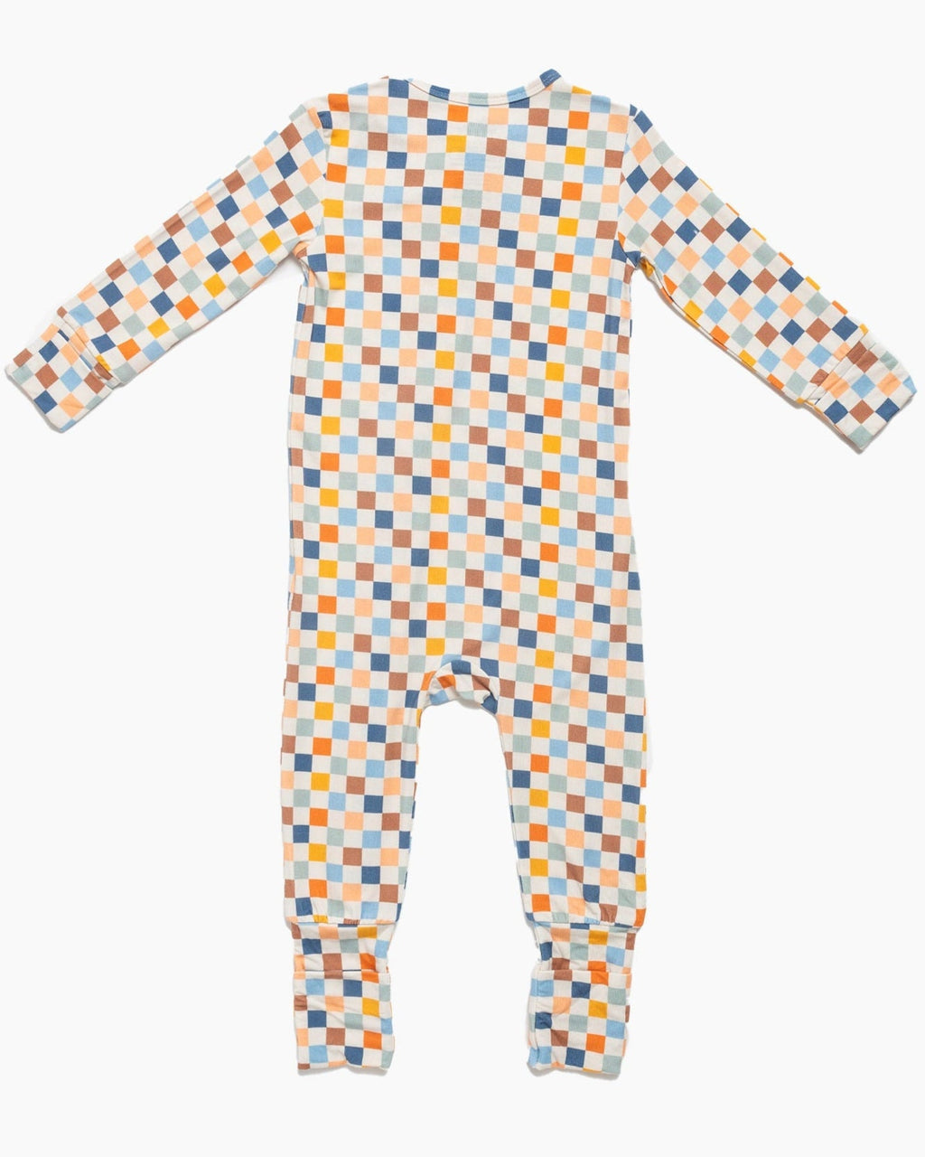 Bamboo Checkered Romper Pajamas for Toddlers - Cozy & Soft