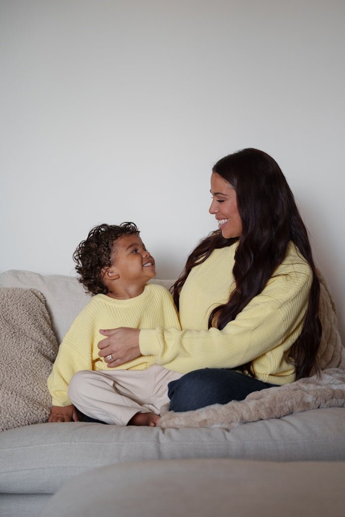 Chunky Knit Sweater for Kids - Dandelion Yellow