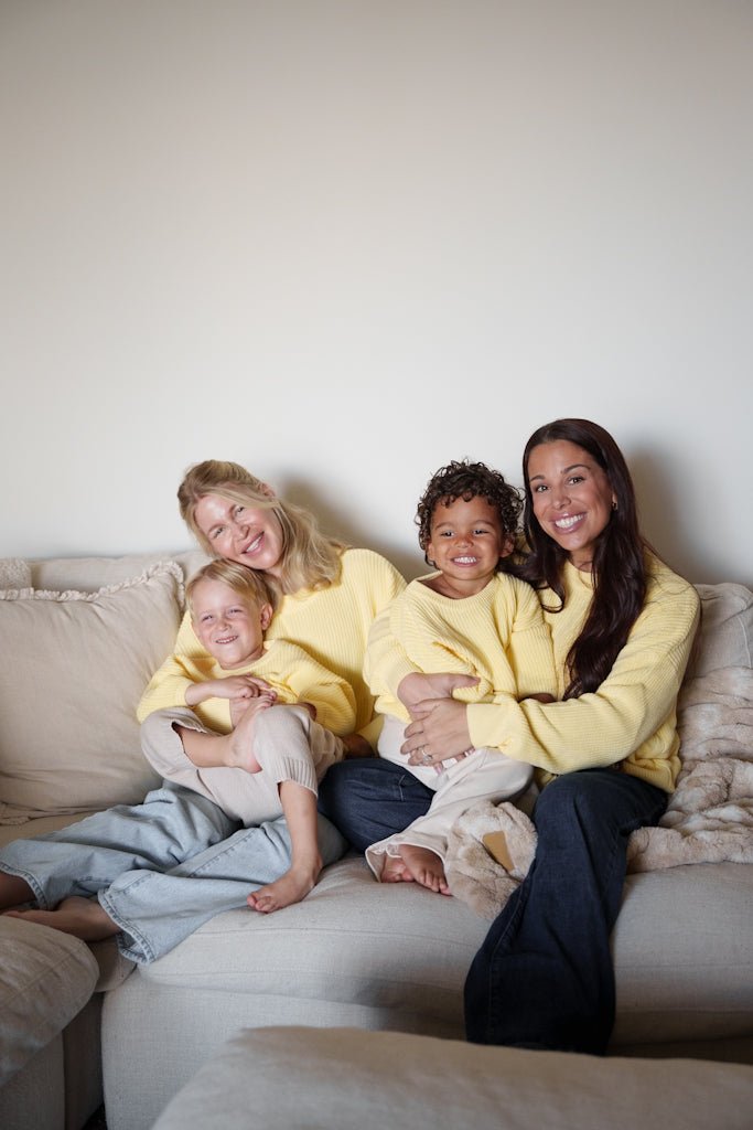Chunky Knit Sweater for Kids - Dandelion Yellow