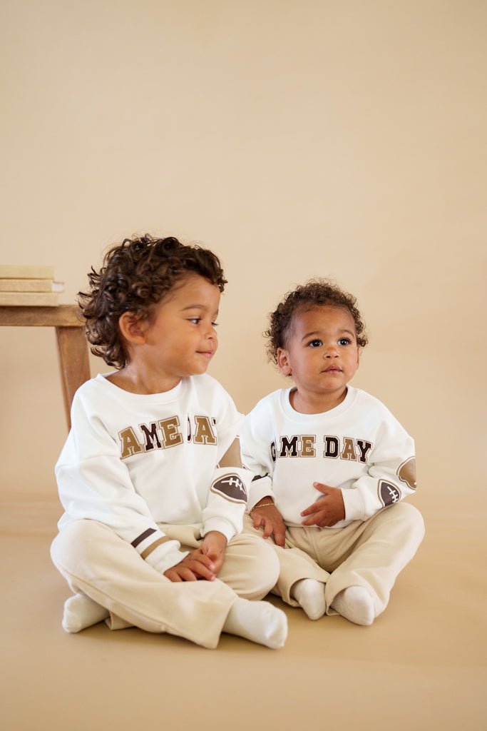 Cozy Game Day Crewneck for Kids - Varsity Style