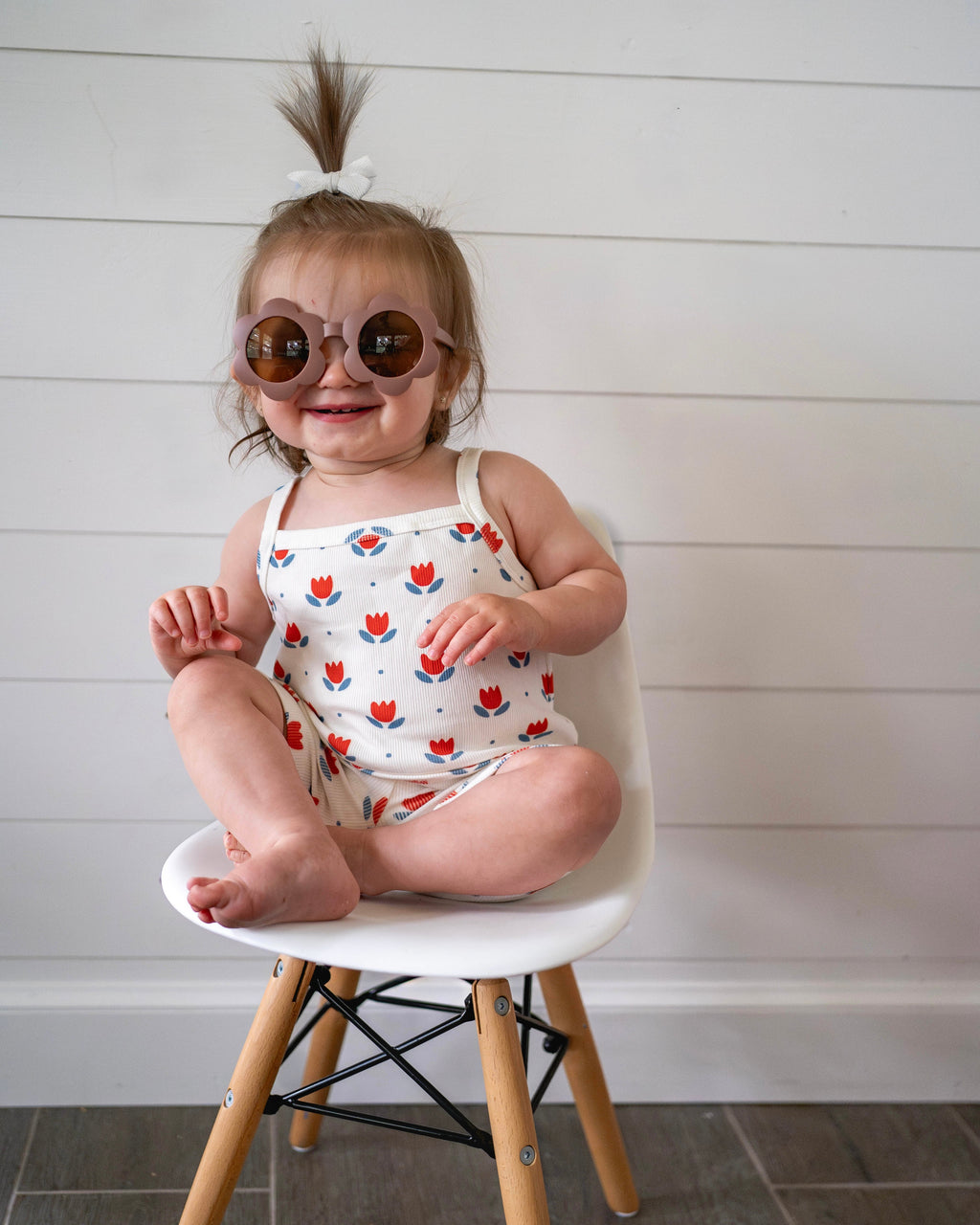 Adorable Tulip Ribbed Tank Set for Girls - 2-Piece
