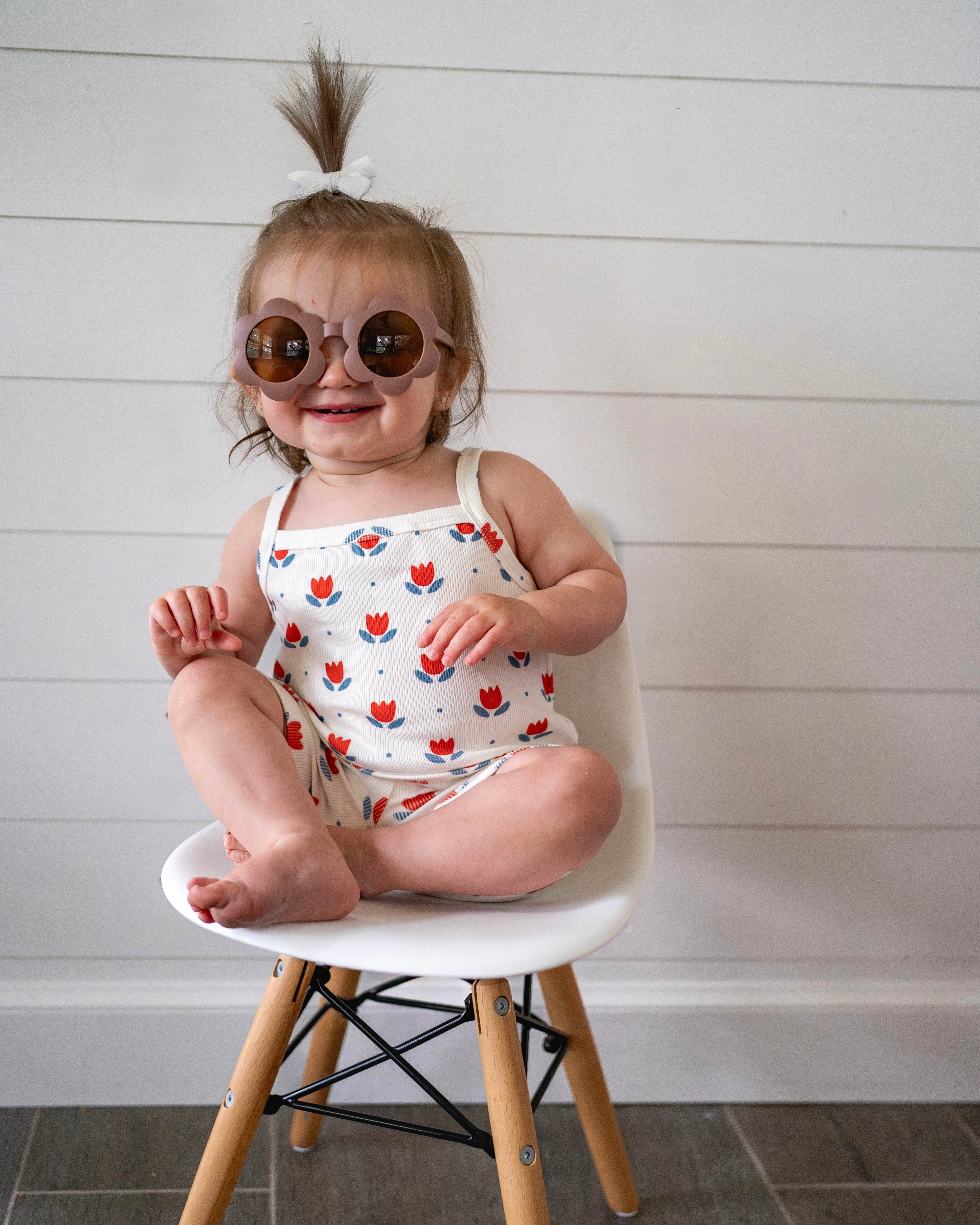 Adorable Tulip Ribbed Tank Set for Girls - 2-Piece