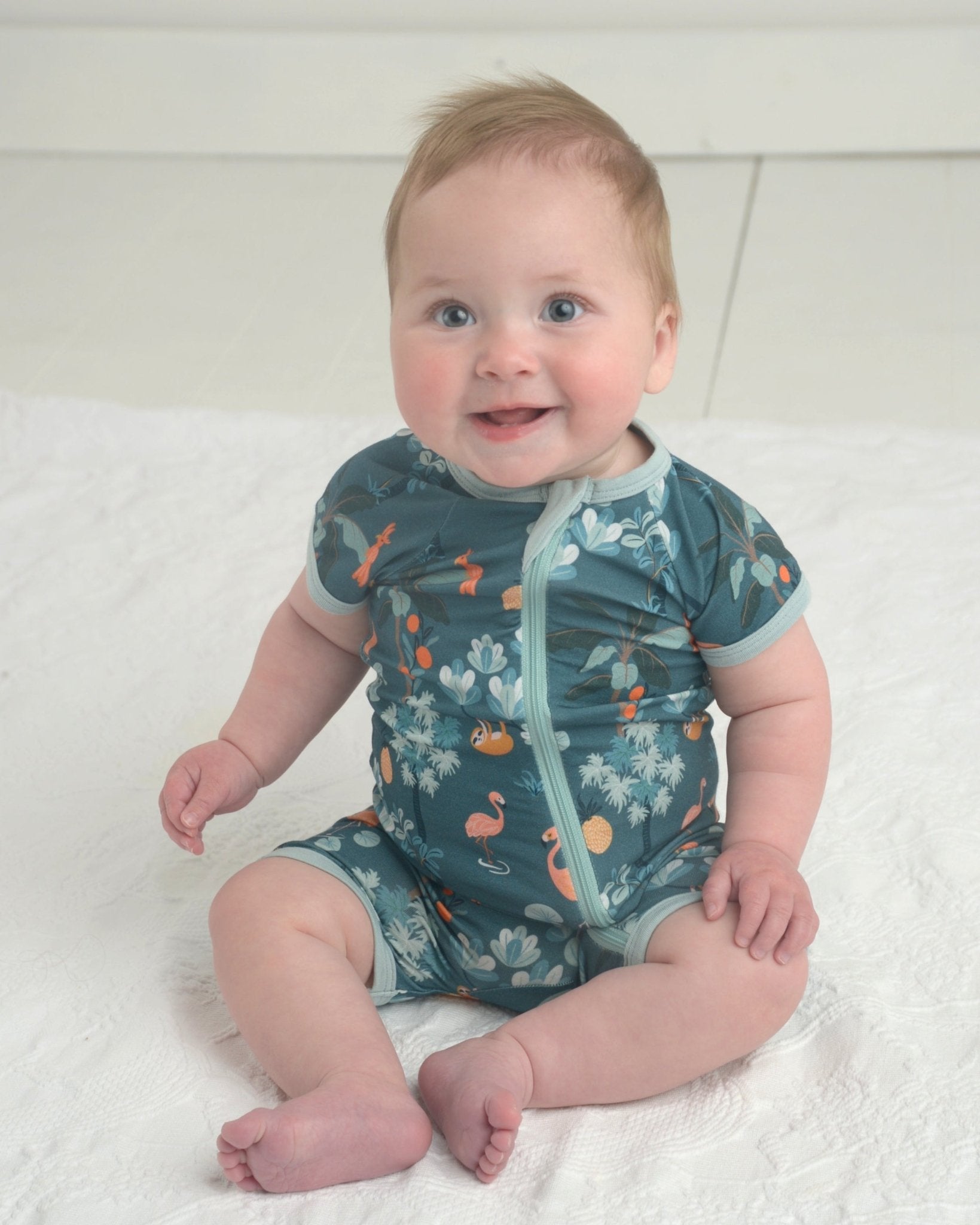 Animal Print Baby Romper for Kids - Soft Bamboo Knit