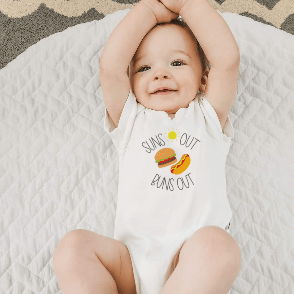 Graphic Bodysuit for Babies - Suns Out Buns Out