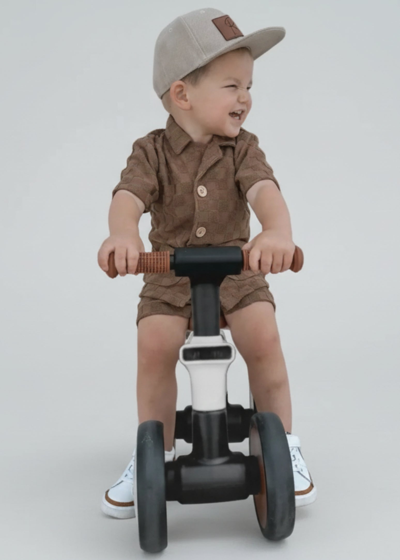 Cozy Checkered Terry Set for Toddler Boys - Playful & Soft
