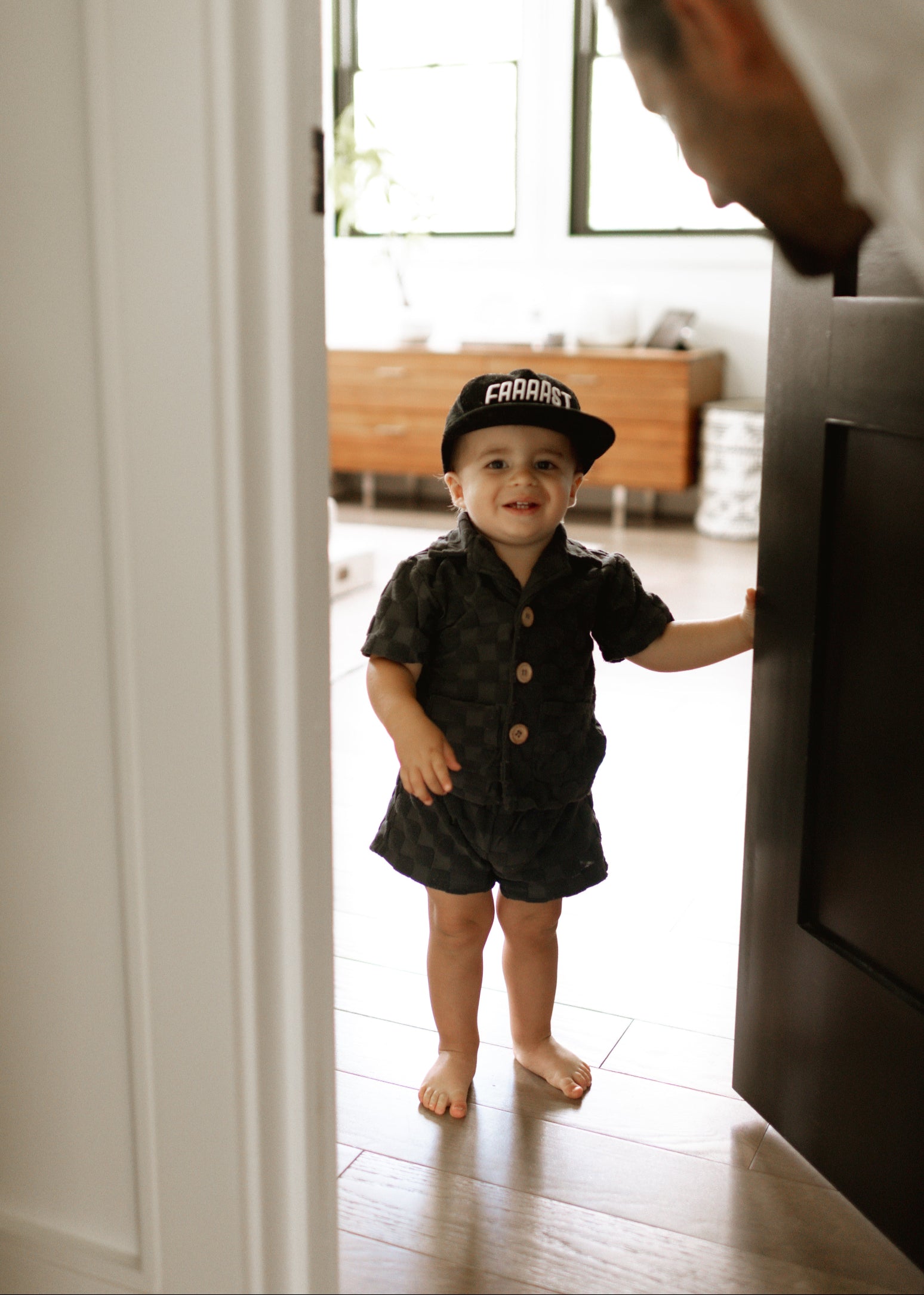 Cozy Checkered Terry Set for Toddler Boys - Playful & Soft