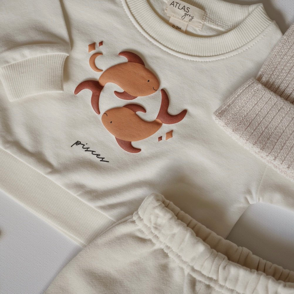 Celestial Print Crewneck for Kids - Zodiac Design