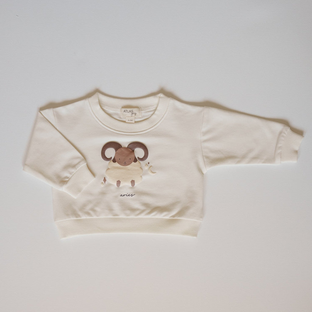 Celestial Print Crewneck for Kids - Zodiac Design